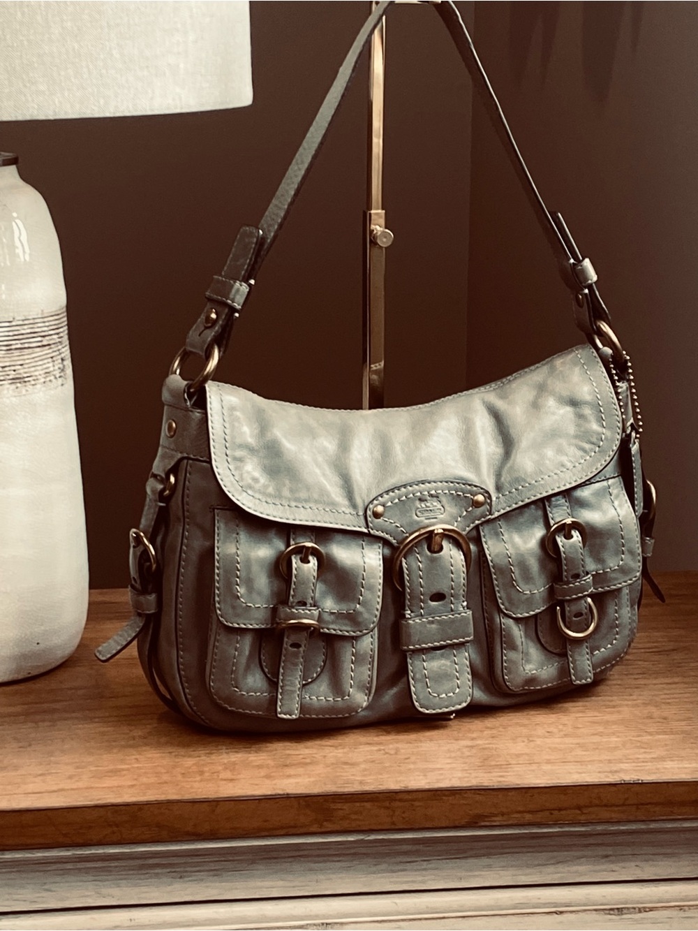 Coach Legacy Garcia Satchel Green/Gray - Picture 17 of 17
